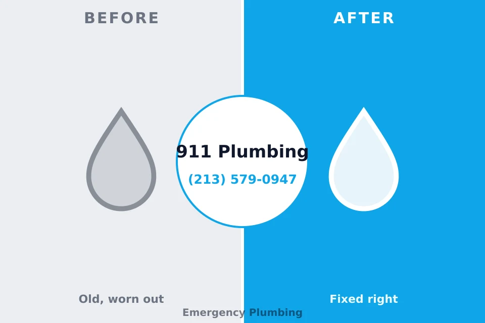Before and after: plumbing repair Garner, IA